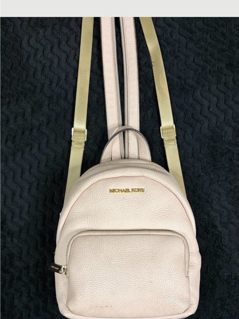 MICHAEL KORS Light Blush Pebbled Leather Mini Backpack